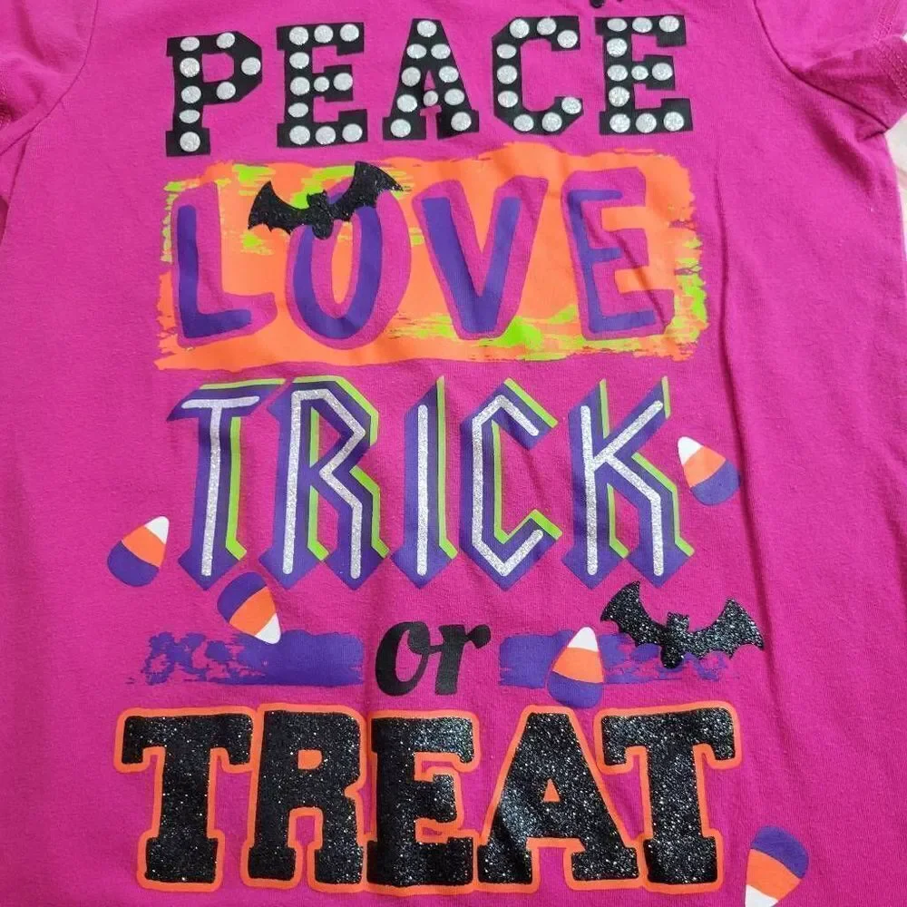 Peace Love Trick or treat Halloween shirt L10/12